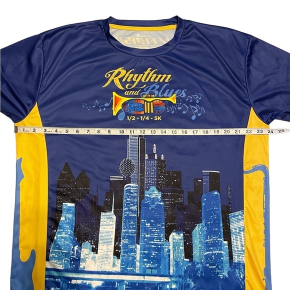 Rhythm and Blues - Dallas 5K Run - Finish Strong Men's Athletic Shirt - Sz XL - Picture 14 of 14